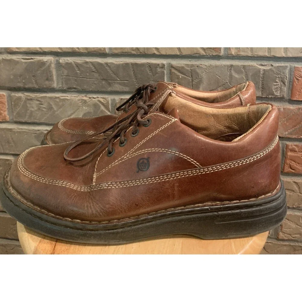 Born Men’s Brown Leather Lace Up Oxfords Size 11M